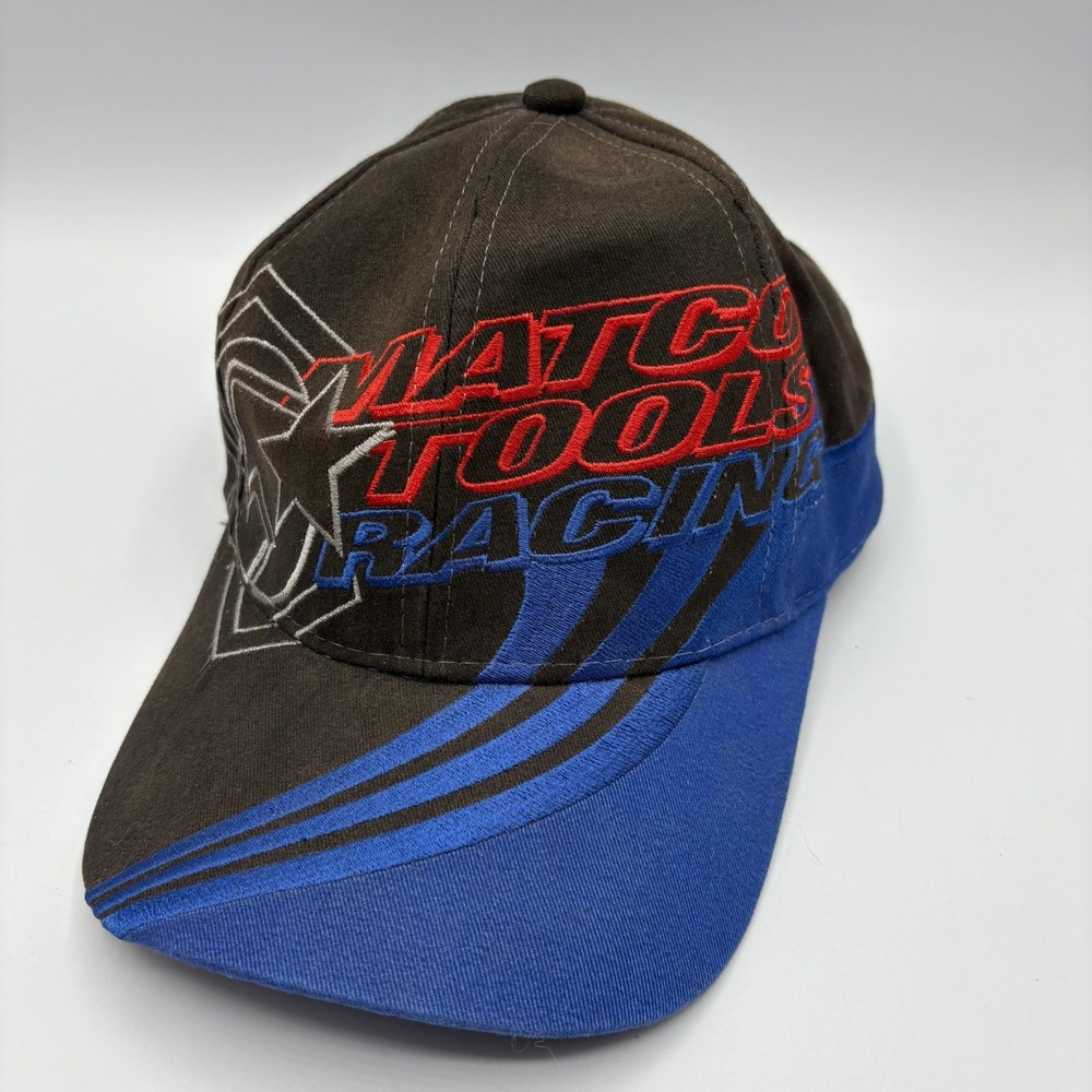 Vintage Matco Tools Racing Strapback Hat Cap Black Blue NHRA Motorsports SSports